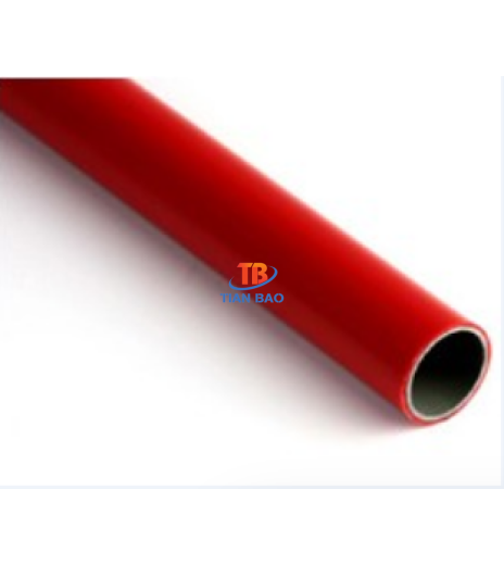 Ống thép bọc nhựa màu đỏ