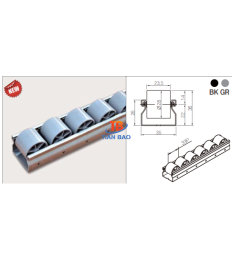 Thanh trượt con lăn PL-3514GR