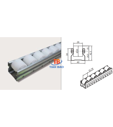 Thanh trượt con lăn PL-4014WH 