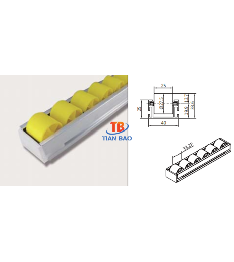 Thanh trượt con lăn PL-4024YL