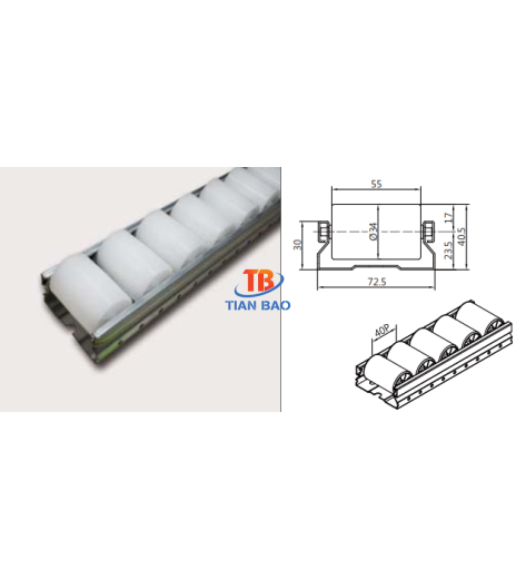 Thanh trượt con lăn PL-7314WH
