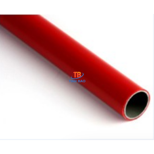 Ống thép bọc nhựa màu đỏ
