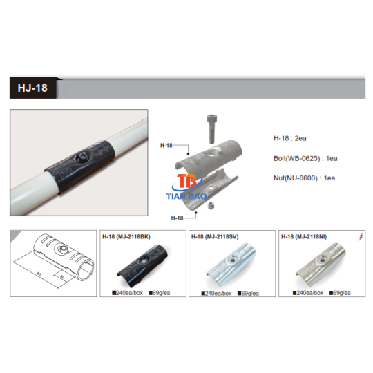 Khớp nối kim loại HJ-18