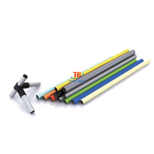 Ống thép bọc nhựa màu đỏ