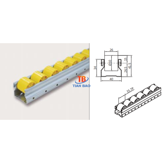 Thanh trượt con lăn PL-4014YL