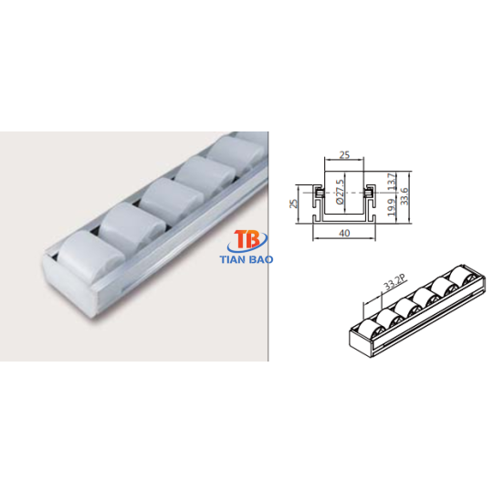 Thanh trượt con lăn PL-4024WH