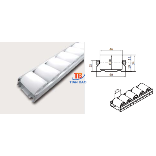 Thanh trượt con lăn PL-6014WH
