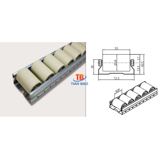 Thanh trượt con lăn PL-7324EL