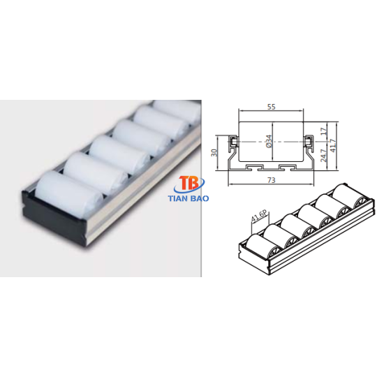 Thanh trượt con lăn PL-7324WH